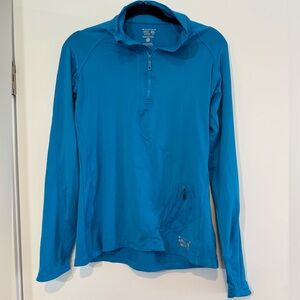 Mountain Hardwear Women's 1/4 Zip Active Pullover - Teal Blue - Sz M